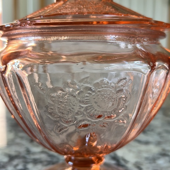 Vintage Depression Glass Mayfair Candy Dish - Picture 6 of 12